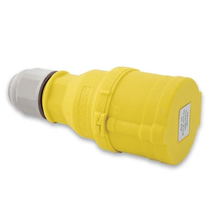 Newlec Industrial Power Connector Female Screwless 2P+E 32A 110V IP44 Yellow