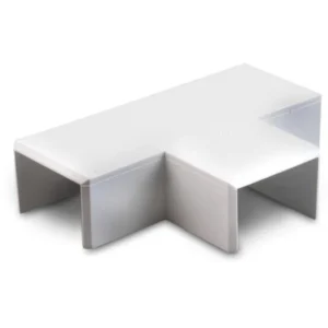 Newlec Mini Trunking Equal Flat Tee Clip-on 40 x 40mm PVC White