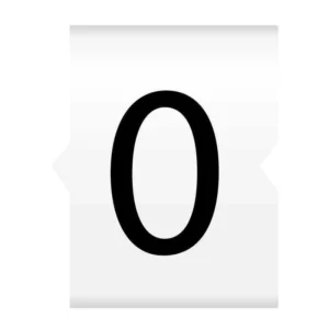 Easi-Clip Number 0 Black On White Easi-Clip EC09 Cable Markers - Size 2.5 - 6.0mm²