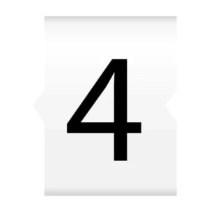 Easi-Clip Number 4 Black On White Easi-Clip EC09 Cable Markers - Size 2.5 - 6.0mm²