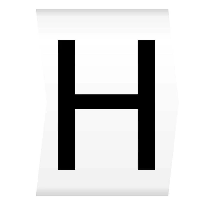 Easi-Lok Letter H Black on White - Easi-Lok Chevron Cut Boxed Slide-On Cable Markers for 1.4-2.8mm Dia. - Image 2