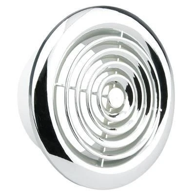 Newlec Chrome Ventilation Grille Round Ceiling 100mm - Image 2