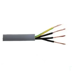 Commodity Cables YY04C 1.0mm² Grey PVC Num/Code Control Cable 4-Core Flexible 1m