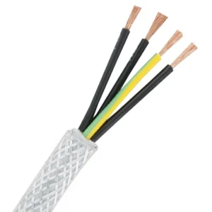 Commodity SY04C 16.0mm² Clear PVC Num/Code Steel Braid Cable 4-Core Flexible 1m