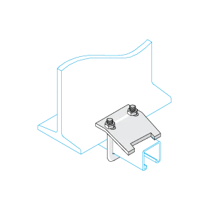 Unistrut Beam Clamp U-Bolt Hg 20 62-83mm Steel Hot Dipped Galvanised