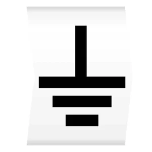 Easi-Lok Earth Sign Black on White - Easi-Lok Chevron Cut Cable Markers on Reels 2.8-5mm Dia (reel=1000)