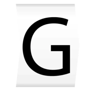 Easi-Lok Letter G Black on White - Easi-Lok Chevron Cut Cable Markers on Reels 2.8-5mm Dia (reel=1000)