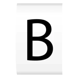 Cablecraft Letter B Black On White K-Type Cable Markers On Reels 4.2-7.0mm Dia (reel=500)