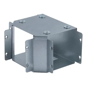 Newlec Cable Trunking Tee Top Bend 100 x 100mm Pre-Galvanised Steel C/W Lid