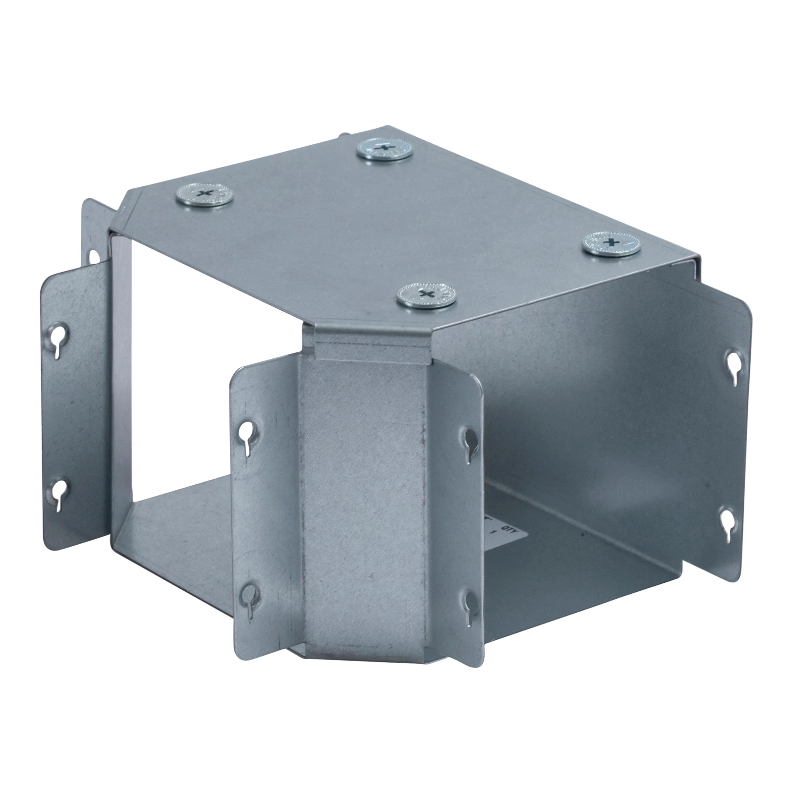 Newlec Cable Trunking Tee Top Bend 100 x 100mm Pre-Galvanised Steel C/W Lid