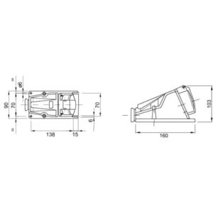 Gewiss Socket Low Voltage Angled Surface 3P+N+E 16A 380V