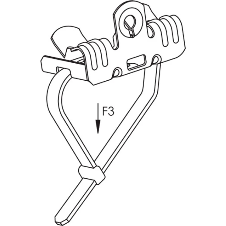 nVent CADDY Hammer-On Flange Clip, Bottom Mount, Spring Steel, 14 - 20 mm Flange, M6 Rod - Image 4