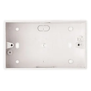 MK Electric Box Switch&Socket Surf 2 Gang 25mm White PVC-U Square Corners