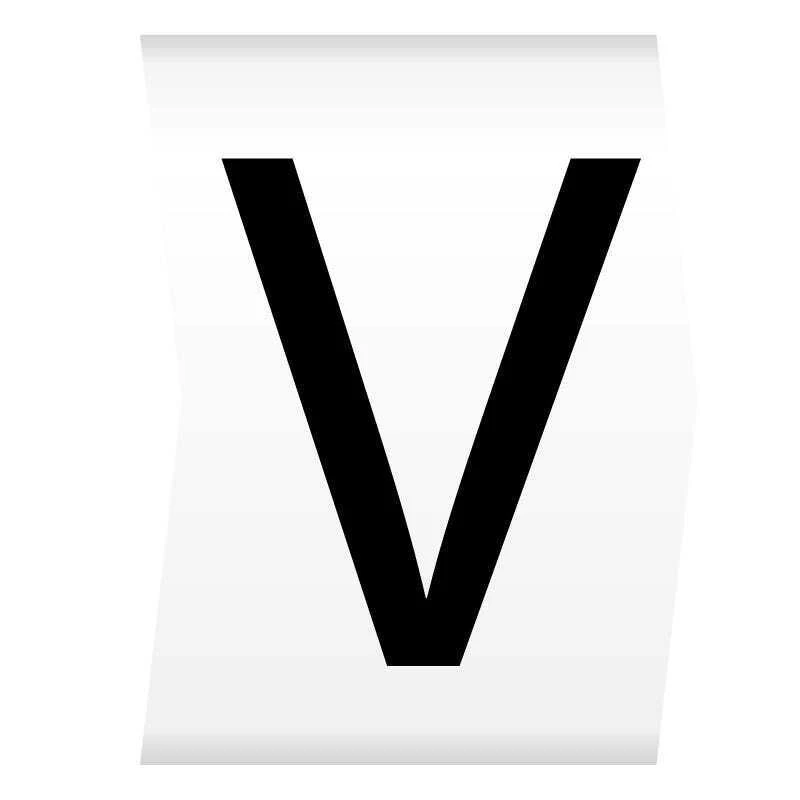 Easi-Lok Letter V Black on White - Easi-Lok Chevron Cut Boxed Slide-On Cable Markers for 2.8-5mm Dia. - Image 2