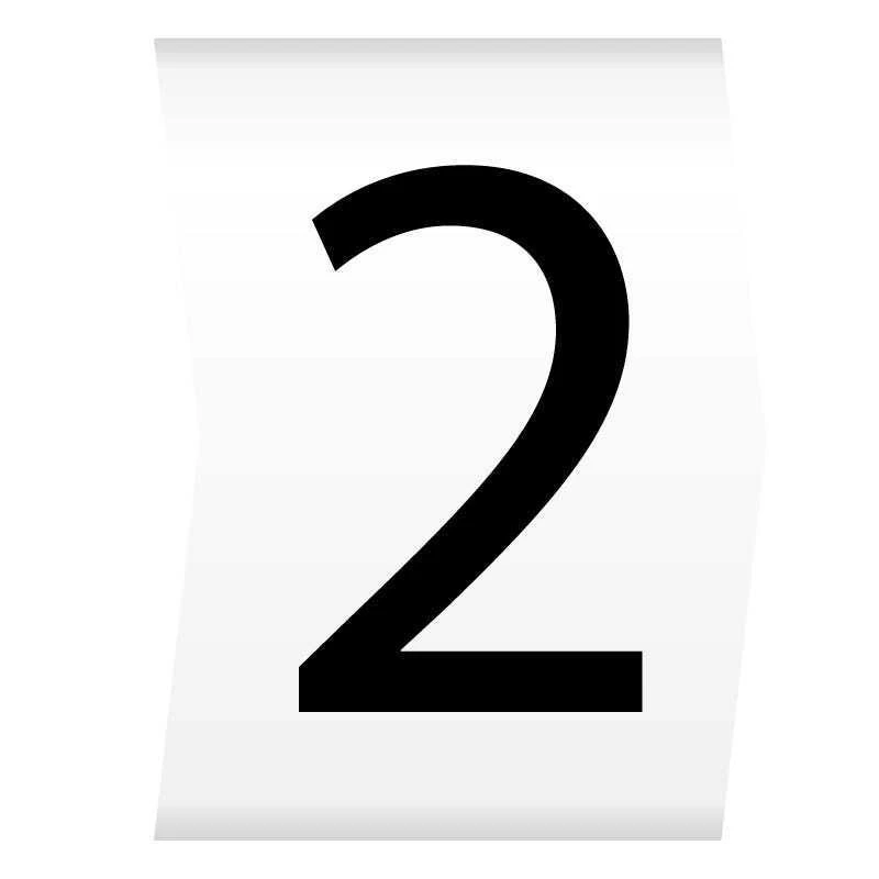 Easi-Lok Number 2 Black on White - Easi-Lok Chevron Cut Boxed Slide-On Cable Markers for 1.4-2.8mm Dia. - Image 2