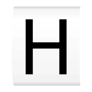 Critchley Letter H Black on White Critchley Z11 Straight Cable Markers on Reels for 2.9-4.7mm Cable Dia