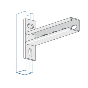 Unistrut Cantilever Arm 90° 41X41 Sidefit Slot 150mm Steel Hot Dipped G