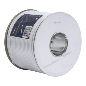 Newlec RG6 Satellite Cable 100 Metre Drum White [Pack=100]