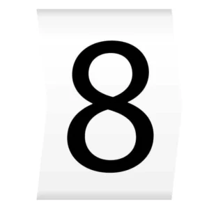 Easi-Lok Number 8 Black on White - Easi-Lok Chevron Cut Boxed Slide-On Cable Markers for 4-10mm Dia. (reel=500)