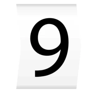 Easi-Lok Number 9 Black on White - Easi-Lok Chevron Cut Boxed Slide-On Cable Markers for 4-10mm Dia. (reel=500)