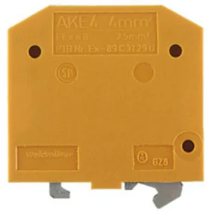 Weidmuller Terminal 26-12AWG Polyamide 66 11g 7x34.5x32mm Yellow/Green