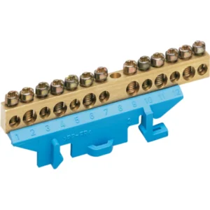 Hager Terminal Neutral Support 13 Connections 85mm Blue
