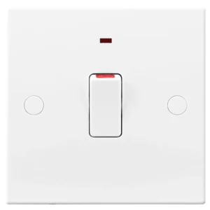 Luceco Control Switch Flex Outlet&Neon DP 20A White