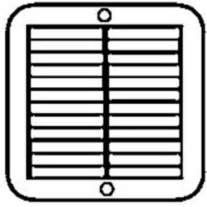 Manrose Grille Wall Ext Fixed Louvre Plate 362X362mm White