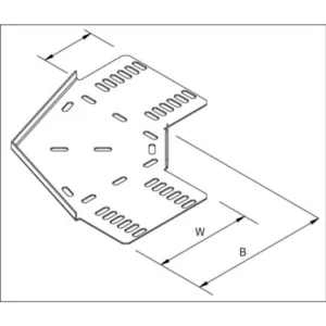 Unistrut Bend 45° Flat For Lighting Dty Tray 50mm Steel Hot Dipped Galvanised
