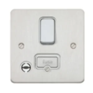 MK Electric Connection Unit DP Switched Fused Flex Outlet 13A White White Inserts