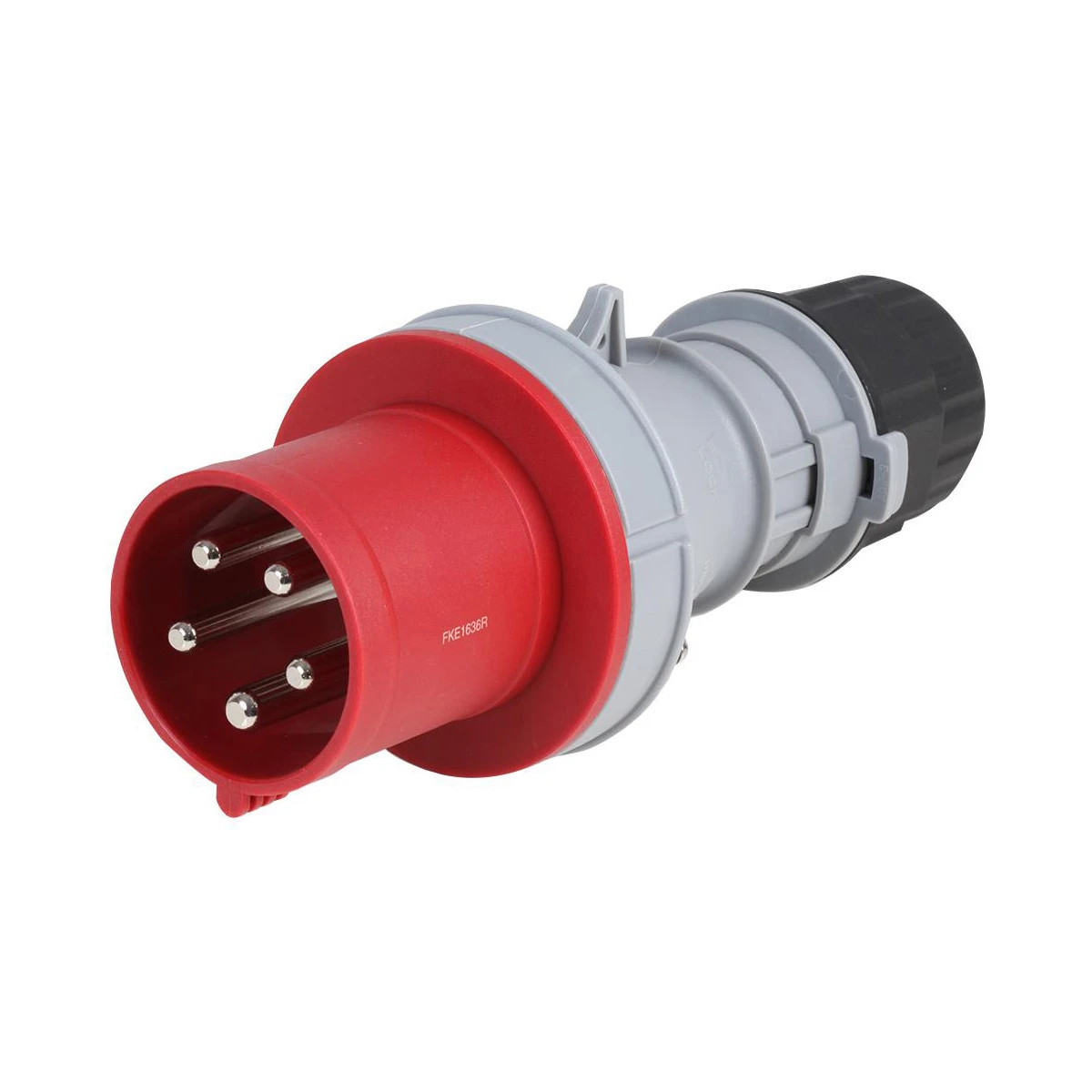 MK Electric Plug Triple Pole Neutral+Earth IP44 63A 415V Red - Image 2