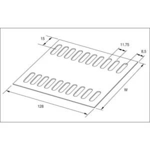 Unistrut Fishplate For Light Duty Tray 50mm Steel Pre-Galvanised