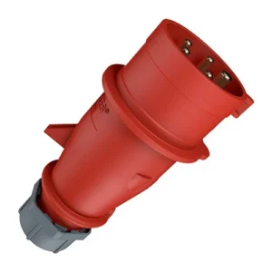 Mennekes Plug Triple Pole Neutral+Earth Amtop Phase Inverter IP44 16A 400V 6H Red