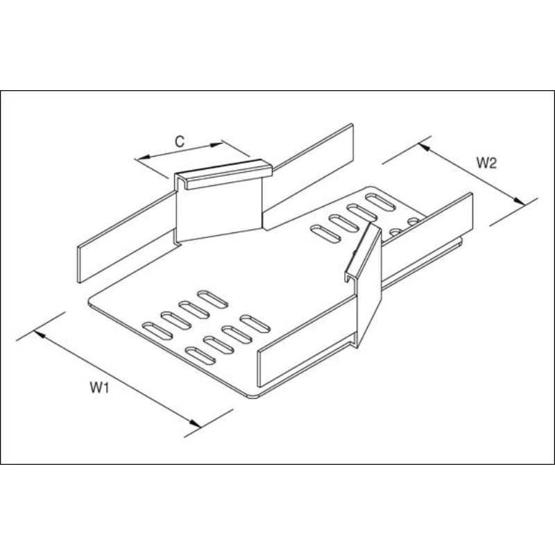 Unistrut Reducer For Heavy Duty Tray 600-225mm Steel Pre-Galvanised - Image 2