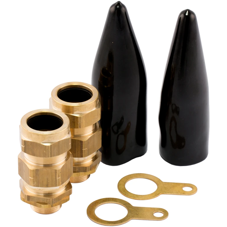 SWA Gland Pack Indoor Cable 25mm Brass Shroud/Earth Tag/Locknut - Image 2