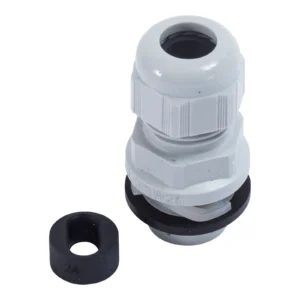 Newlec Dome Top Fast Fit Stuffing Gland 20mm IP68 Nylon Grey for 1 x 6.0mm Twin+Earth Cable
