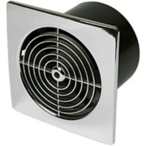 Manrose Lo Profile Square Kitchen Fan Standard Chrome 150mm