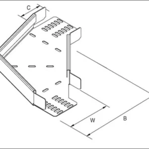 Unistrut Bend 90° Flat For Heavy Dty Tray 75mm Steel Pre-Galvanised
