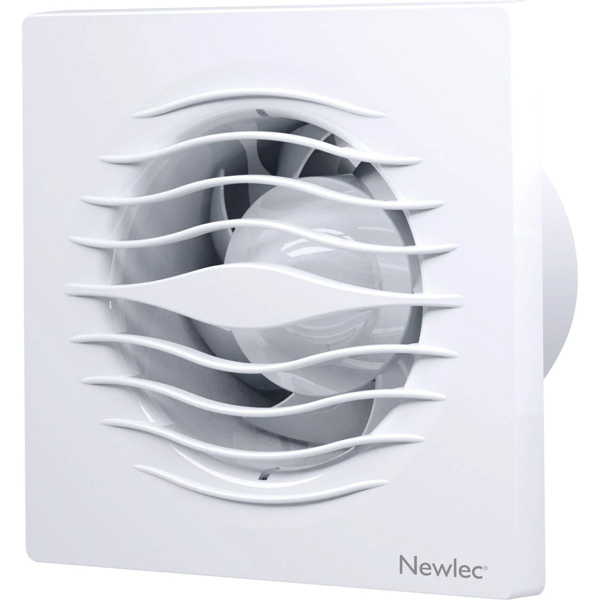 Newlec Wall/Window Quiet Fan Lo-Profile 100mm White - Image 2