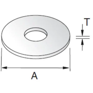 Unistrut Washer Penny M8X32mm Electro-Zinc Plated