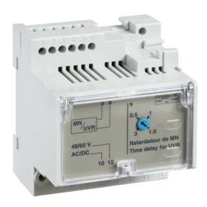 Schneider Electric Adjustable time delay relay for voltage release MN, 200/250 V AC/DC
