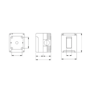 Gewiss Enclosure Weatherproof Pushbutton 1P No 10A Grey System Device