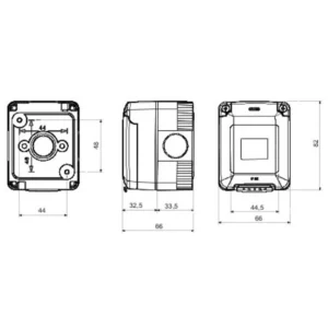 Gewiss Enclosure Weatherproof 2Way Sw 1P 10A Grey System Device