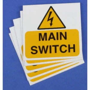 Industrial Signs Ind Signs Main Switch Label Pk5