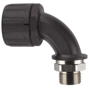 Flexicon Elbow Swivel Brass External Thread Black 90°