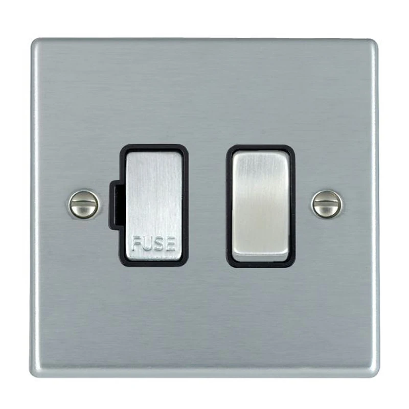 Hamilton Connection Unit Fused 88X88mm Satin Chrome Black Insert - Image 2