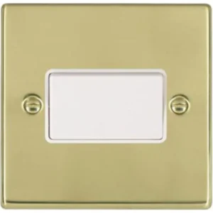 Hamilton Switch Rocker 1 Gang TP 88X88mm Polished Brass White Insert