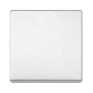 MK Electric Blanking Plate 1 Gang 86X86mm Brushed Stainless Steel