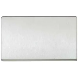 MK Electric Blanking Plate 2 Gang 86X146mm Brushed Stainless Steel