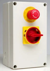 Kraus & Naimer Switch Disconnector Off Main/Emergency 6P&Auxiliary IP65 40A Insulated Grey